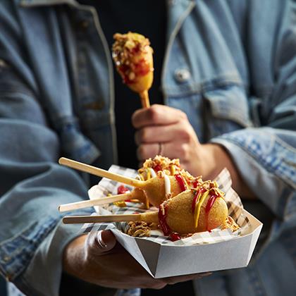 Corn Dogs on a stick 30g 60 x 30g Ready Meals Asetena Pa 