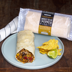 Invisible Chef Smokey Bean and Pepper Burrito 12 x 260g Ready Meals Asetena Pa 