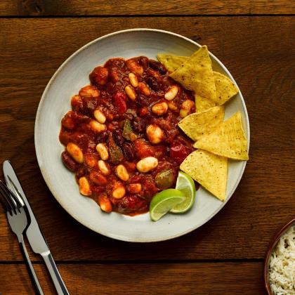 Simply Worldfoods Three Bean Chilli 2 x 1.36kg Ready Meals Asetena Pa 