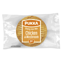 Individually Wrapped Frozen Baked Chicken & Mushroom Pies 36 x 228g Ready Meals Asetena Pa 