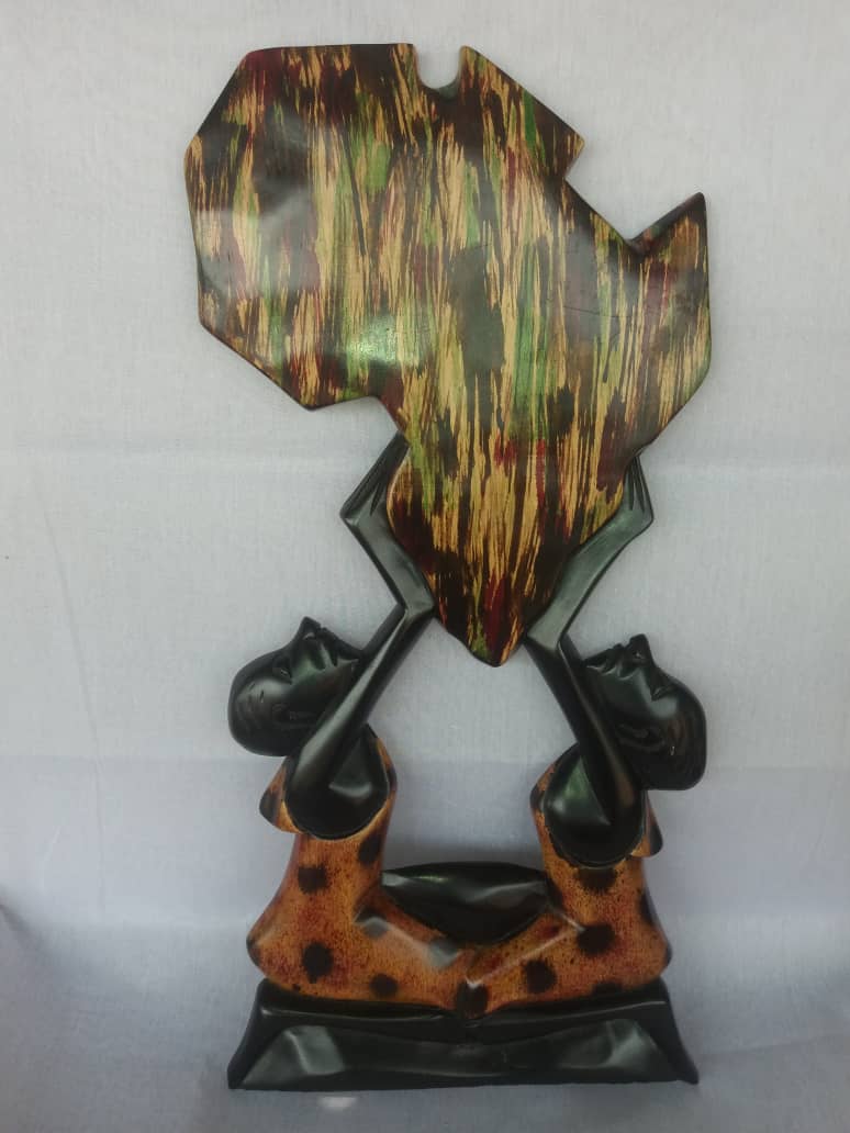 Vintage Wooden Trophy Statue
