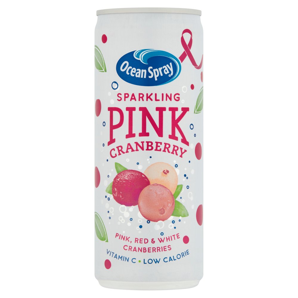 Ocean Spray Sparkling Pink Cranberry 250ml-Food