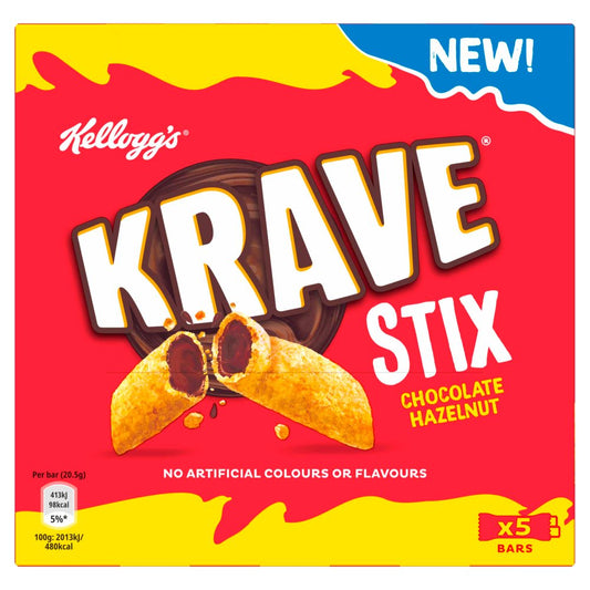 Kellogg's Krave Chocolate Hazelnut Stix 5x20.5g