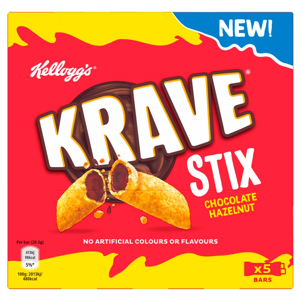 MASKellogg's Krave Chocolate Hazelnut Stix 5x20.5g-Food