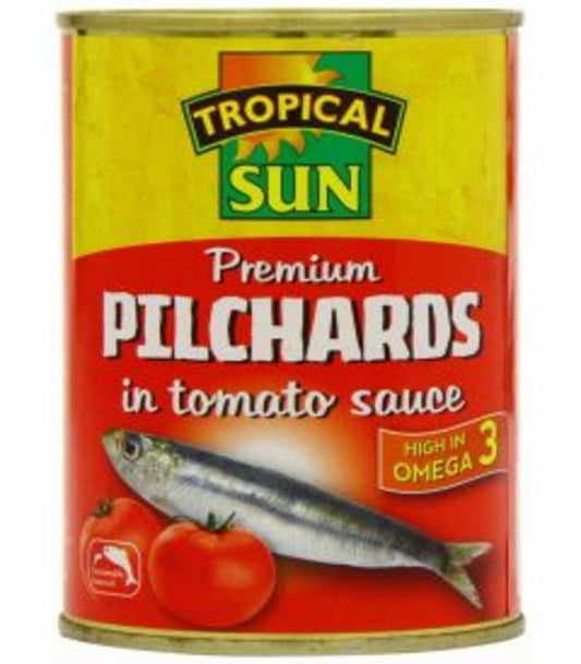 Tropical Sun Pilchards in Tomato Sauce 425g Canned Fish Asetena Pa 