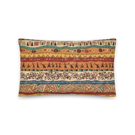 African Pillow Protector Cover Home Decor Rectangular African tribal TRADITIONAL TRIBAL ELEMENTS WITH SHAPE Two Sides Printed Machine Washable Pillowcase