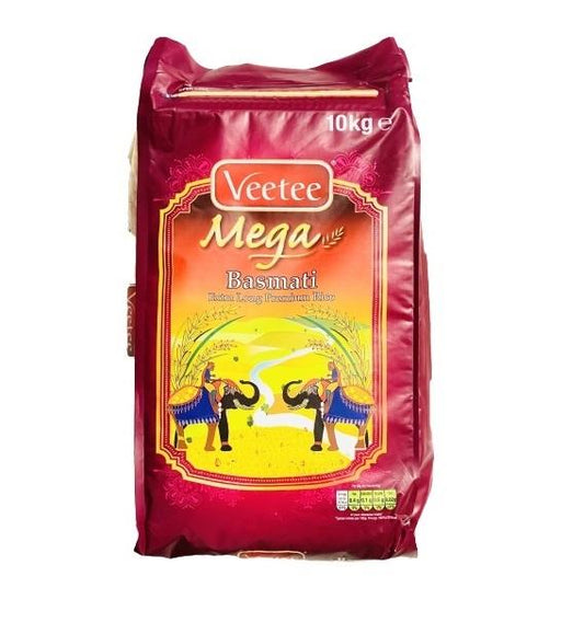 MASVeetee Mega Long Basmati Rice 10kg Box of 1-Fd