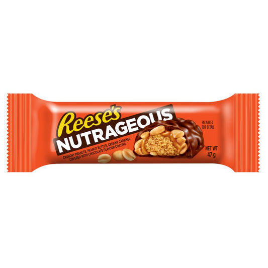 Reese's Milk Chocolate flavour, Peanut Butter and Caramel Nutrageous Bar 47g