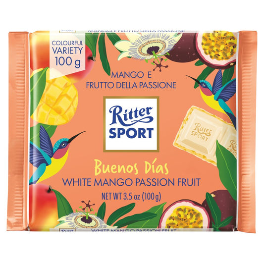 Ritter Sport Buenos Dias White Mango Passionfruit 100g-Food