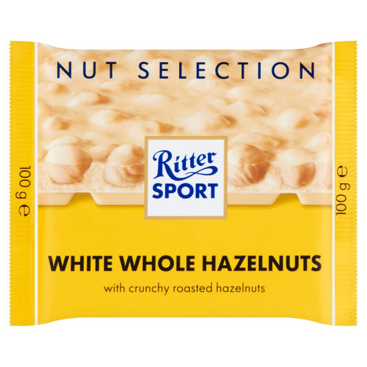 Ritter Sport Nut Selection White Whole Hazelnuts 100g-Food