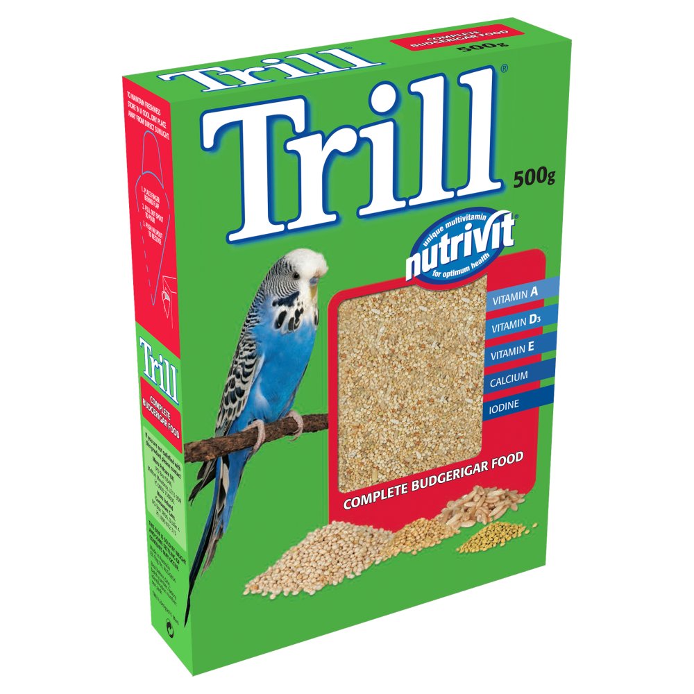 Trill Nutrivit Complete Budgerigar Food 500g-Food