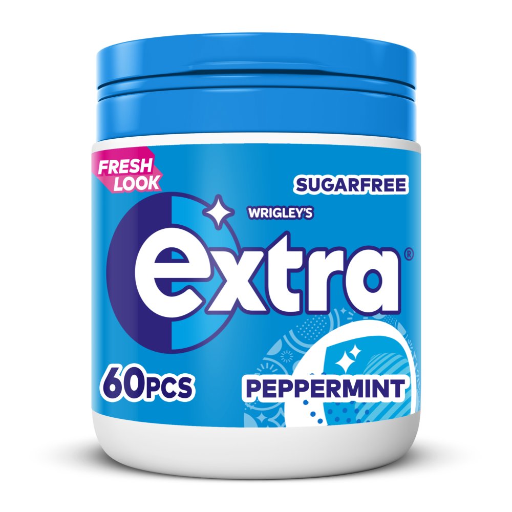 MASExtra Peppermint Chewing Gum Sugar Free Bottle 60 pieces-Food