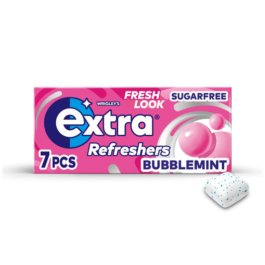 MASExtra Refreshers Bubblemint Sugar Free Chewing Gum Handy 7pcs-Food