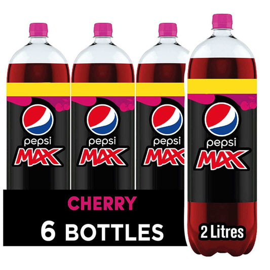 Pepsi Max Cherry No Sugar Cola Bottle 2L-Food