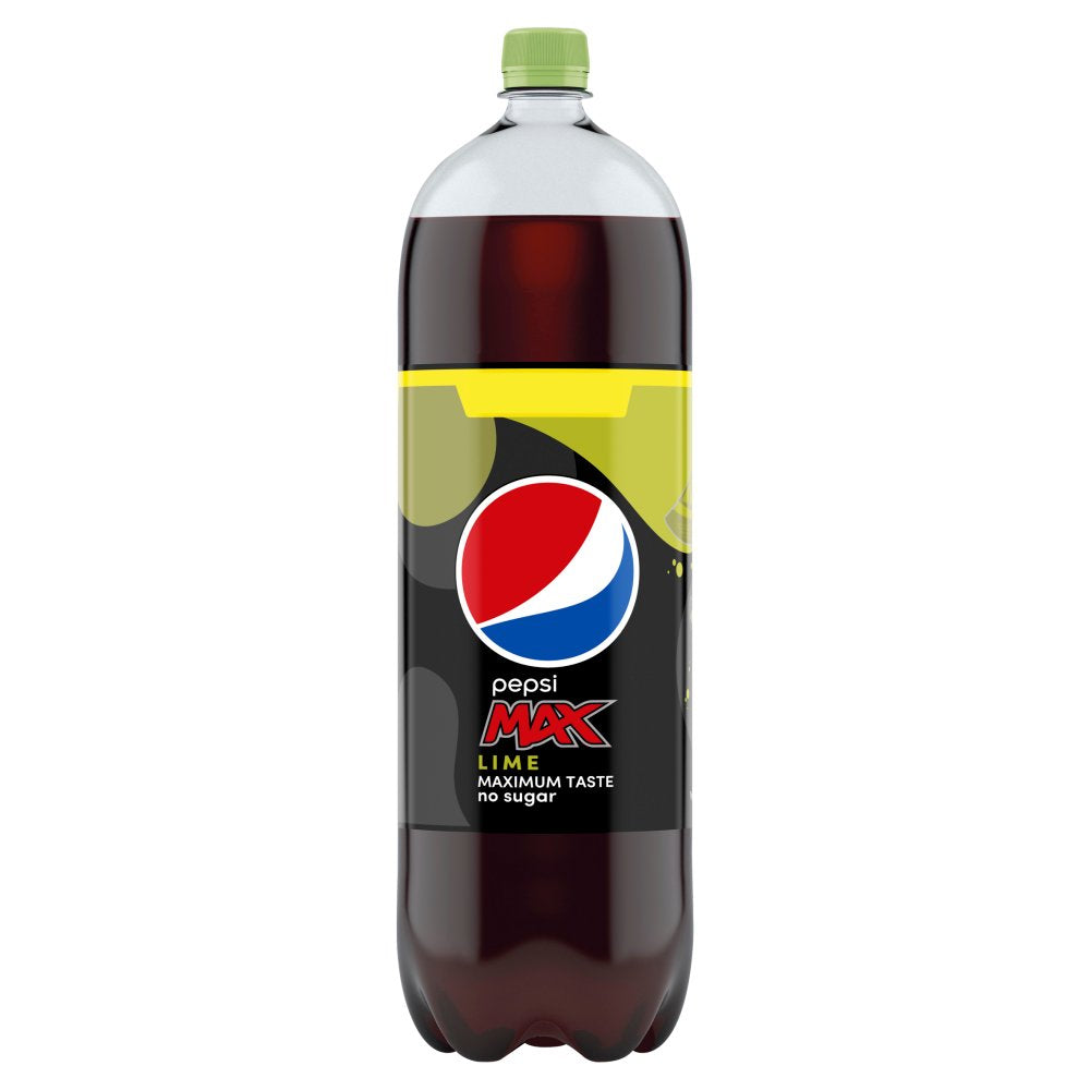 Pepsi Max Lime No Sugar Cola Bottle 2 Litres-Food