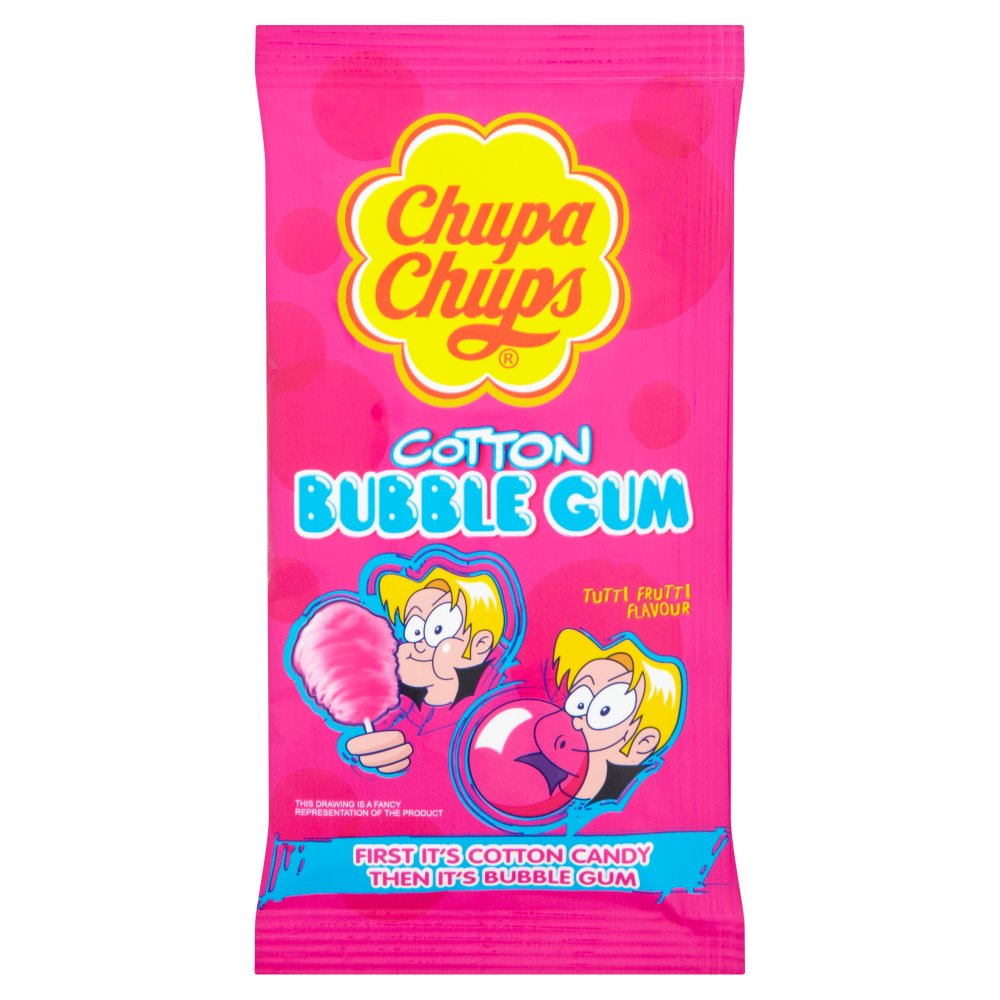 Chupa Chups Cotton Bubble Gum Tutti Frutti Flavour 11g-Food