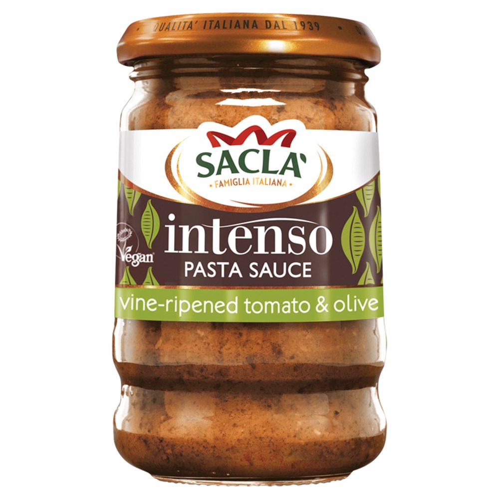 Sacla' Intenso Pasta Sauce Vine-Ripened Tomato & Olive 190g