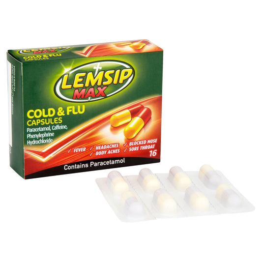 MASLemsip Max Cold & Flu 16 Capsules-Food