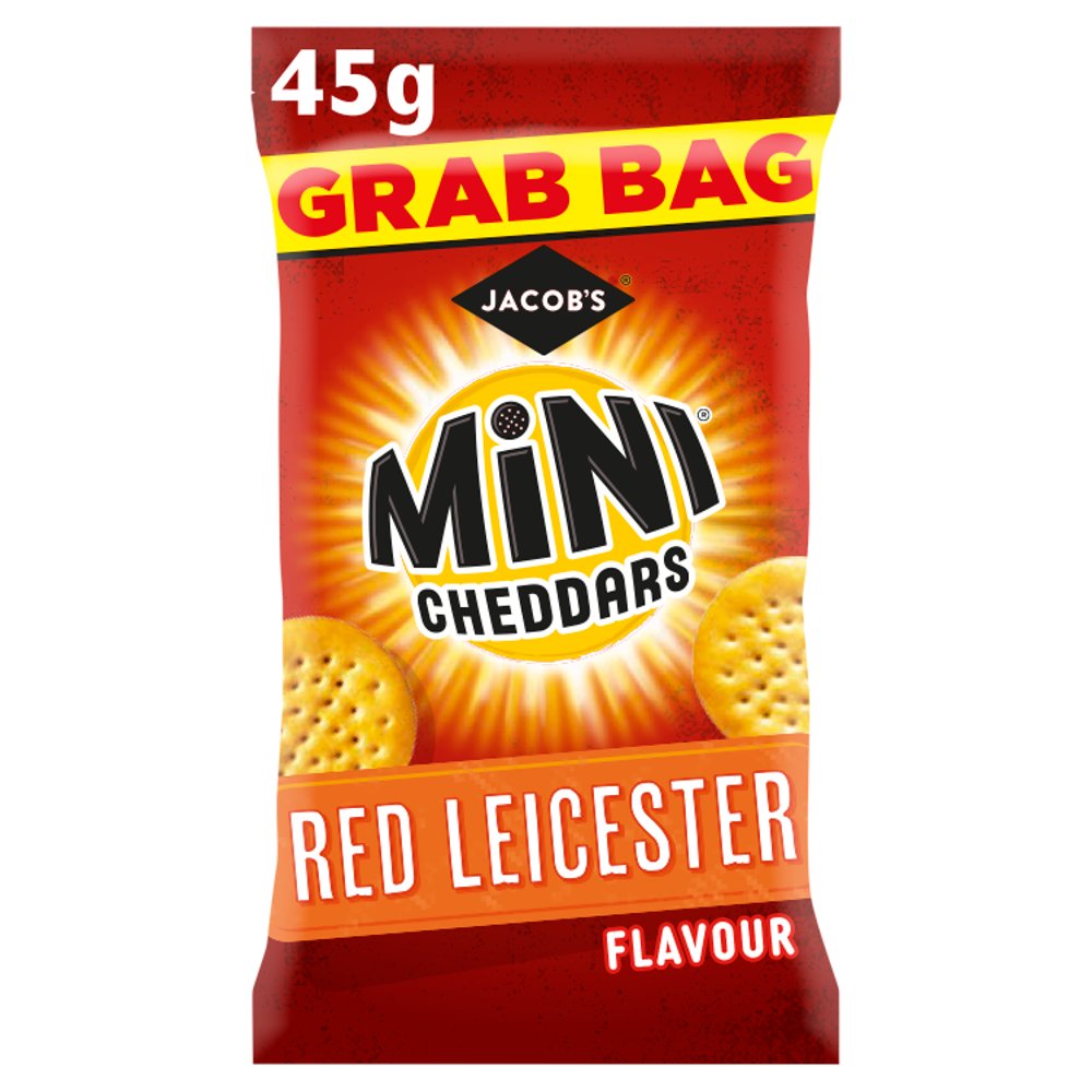 MASJacob's Grab Bag Mini Cheddars Red Leicester Flavour 45g-Food