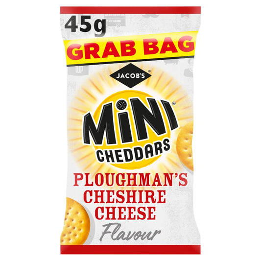 MASJacob's Grab Bag Mini Cheddars Ploughman's Cheshire Cheese Flavour 45g-Food