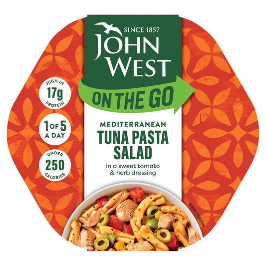 MASJohn West On The Go Mediterranean Tuna Pasta Salad 220g-Food