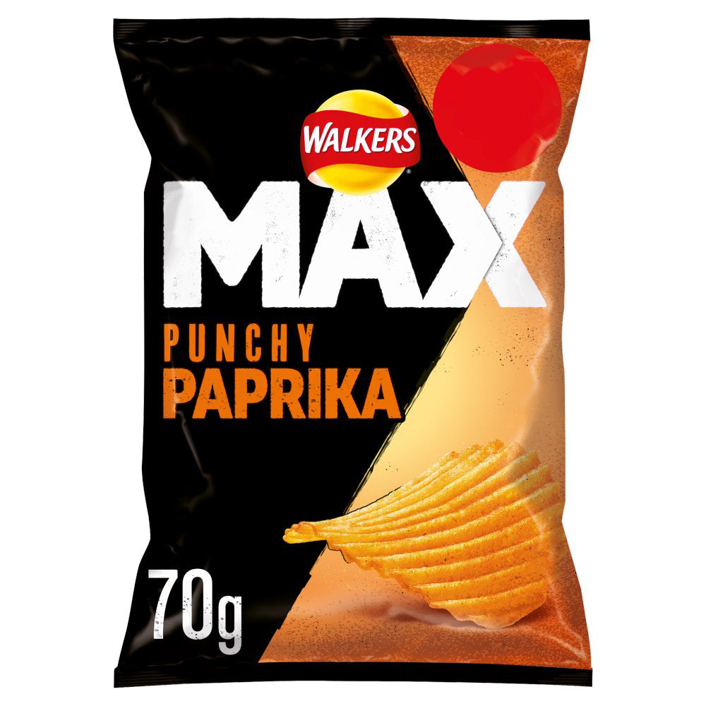 Walkers Max Punchy Paprika Crisps 70g-Food