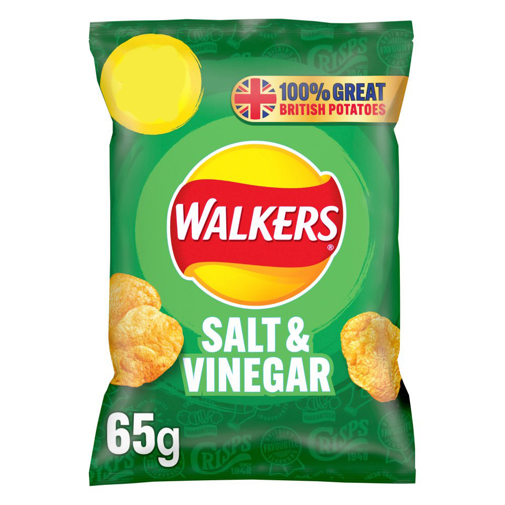 Walkers Salt & Vinegar Crisps 65g-Food