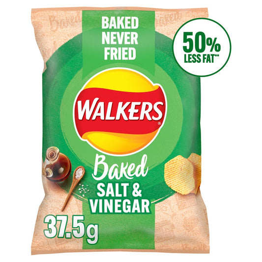 Walkers Baked Salt & Vinegar Snacks 37.5g-Food