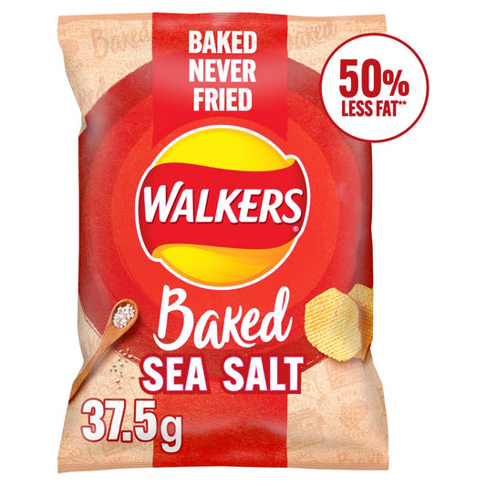 Walkers Baked Sea Salt Snacks 37.5g-Food