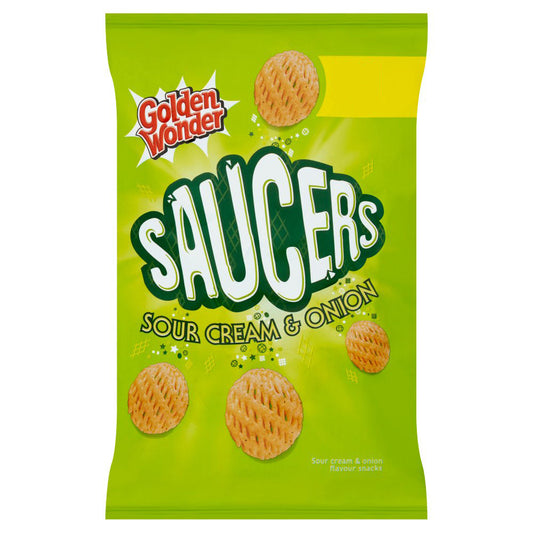 MASGolden Wonder Saucers Sour Cream & Onion Flavour Snacks 65g-Food