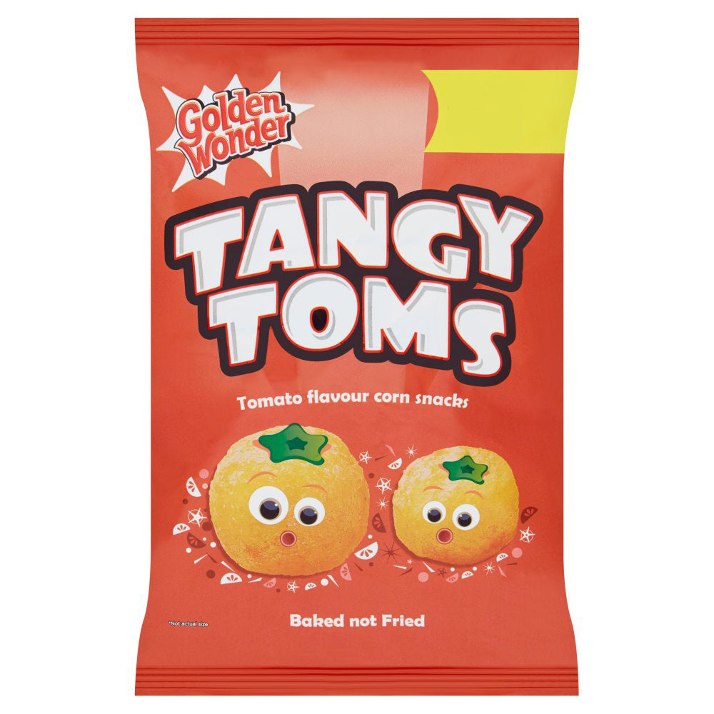 MASGolden Wonder Tangy Toms Tomato Flavour Corn Snacks 90g-Food