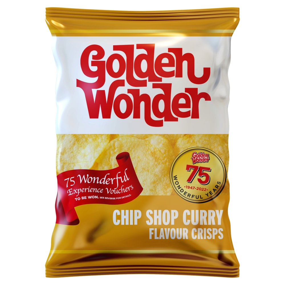 MASGolden Wonder Chip Shop Curry Flavour Crisps 32.5g-Food