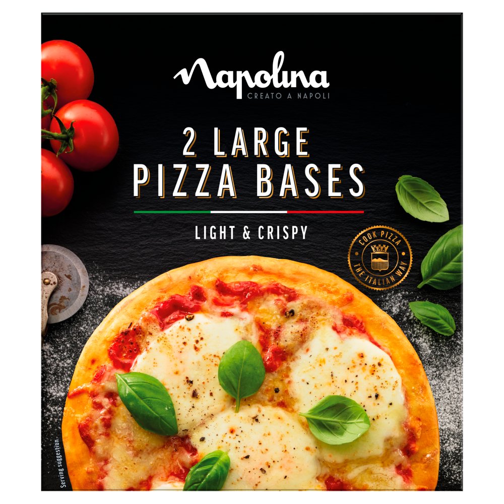MASNapolina Large Pizza Bases 2 x 150g (300g)-Food