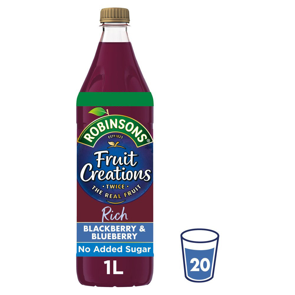 Robinsons Fruit Creations Blackberry & Blueberry Squash 1L-Food