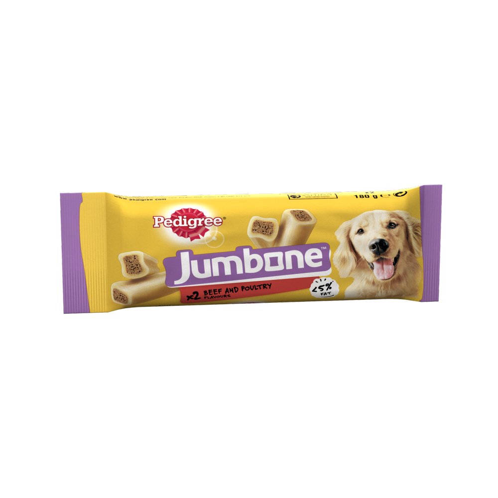 MASPedigree Jumbone Adult Medium Dog Treat Beef & Poultry 2 Chews 180g-Food