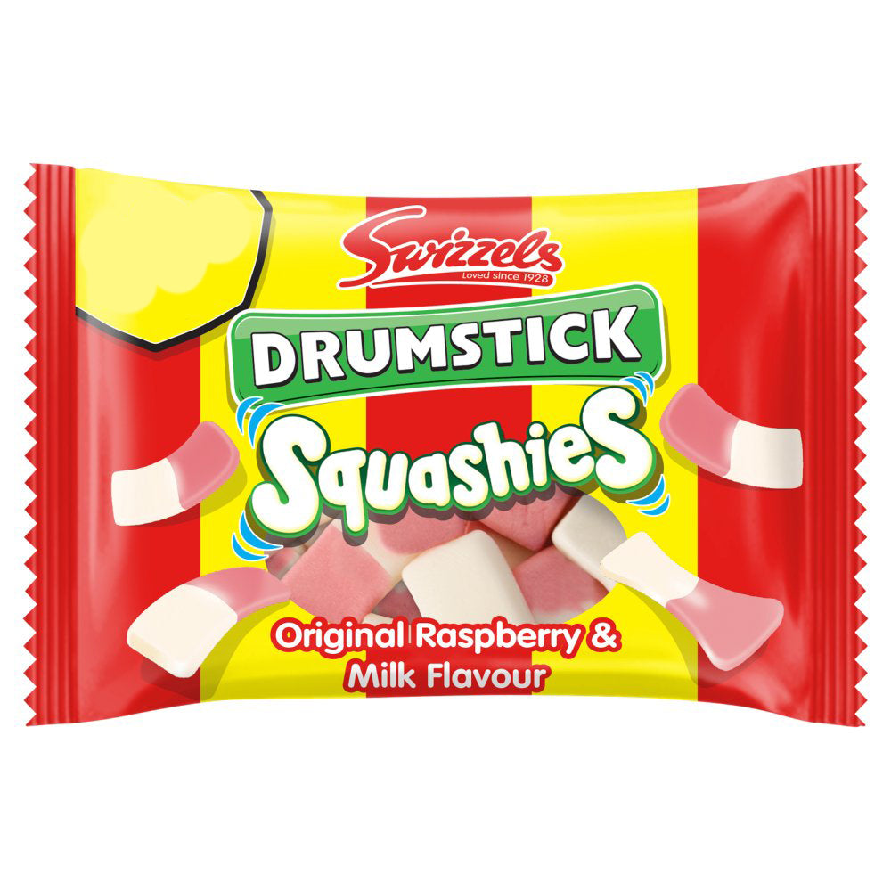 Swizzels Drumstick Squashies Original Raspberry & Milk 45g-Food