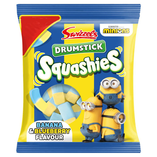 Swizzels Drumstick Squashies Banana & Blueberry Flavour 120g-Food Bagged Sweets Asetena Pa 