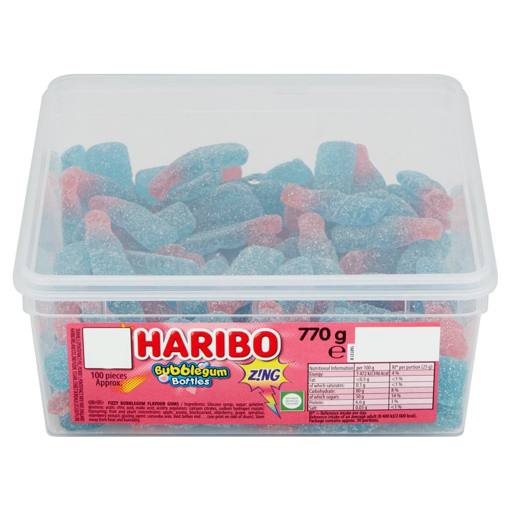 HARIBO Bubblegum Bottles Z!NG 770g-Food
