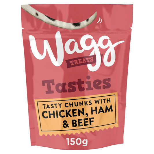 Wagg Tasties Treats Chicken, Ham & Beef 150g-Food