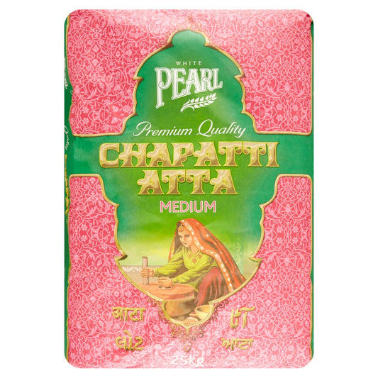 White Pearl Premium Quality Chapatti Atta Medium 25kg