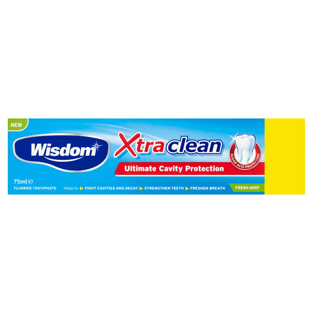 Wisdom Xtra Clean Ultimate Cavity Protection Fluoride Toothpaste Fresh Mint 75ml-Food