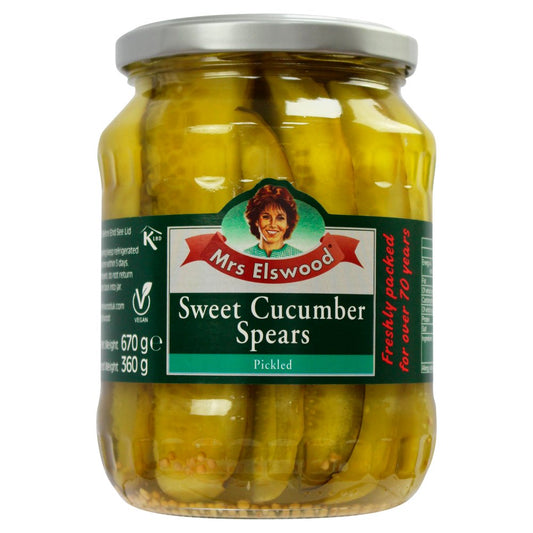 MASMrs Elswood Sweet Cucumber Spears 670g-Food