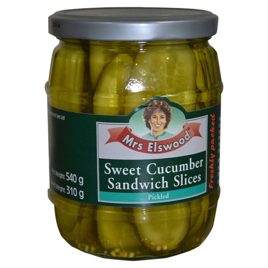 MASMrs Elswood Sweet Cucumber Sandwich Slices Pickled 540g-Food