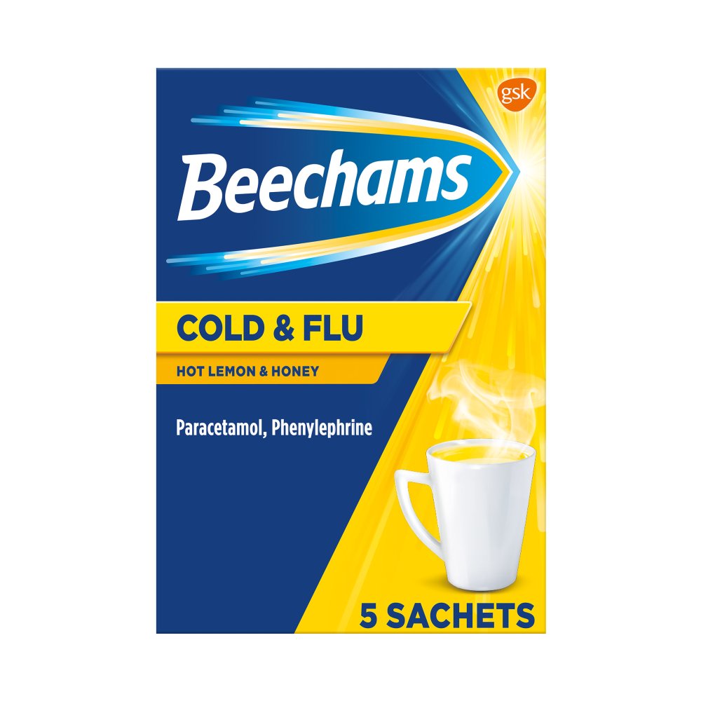MASBeechams Cold & Flu Hot Lemon & Honey 5 Sachets-Food