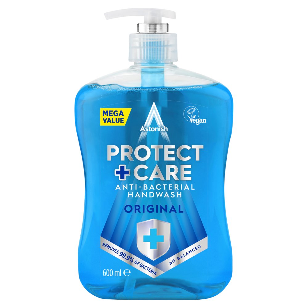 MASAstonish Protect + Care Anti-Bacterial Handwash Original 600ml-Food