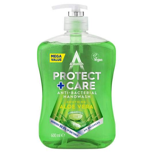 MASAstonish Protect + Care Anti-Bacterial Handwash Aloe Vera 600ml-Food
