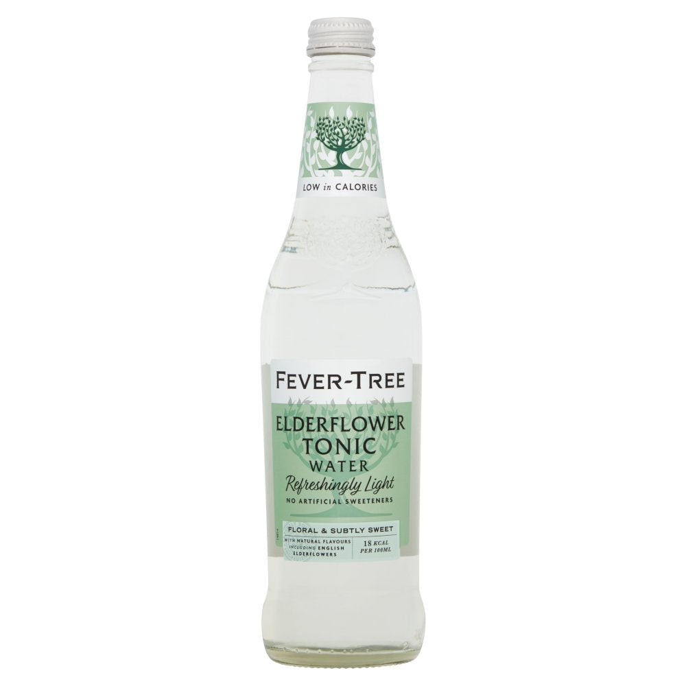 Fever-Tree Refreshingly Light Elderflower Tonic Water 500ml-Food