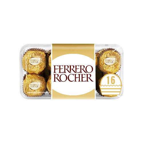 MASFerrero Rocher Chocolate Pralines Gift Box of Chocolate 16 Pieces (200g)-Food