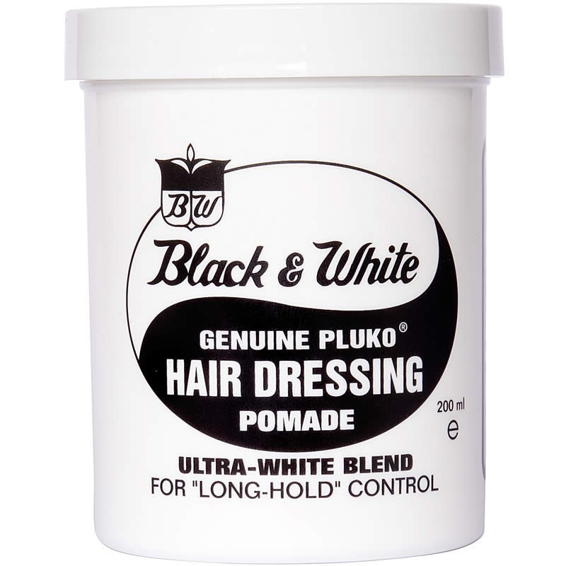 MASBlack & White Genuine Pluko Hair Dressing Pomade 6oz-Food