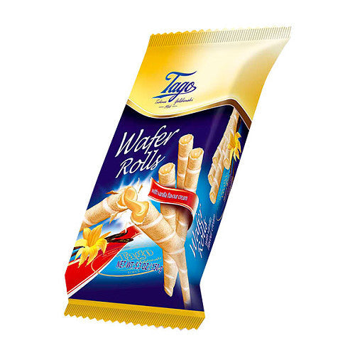 Tago Wafer Rolls Vanilla Cream 150g-Food